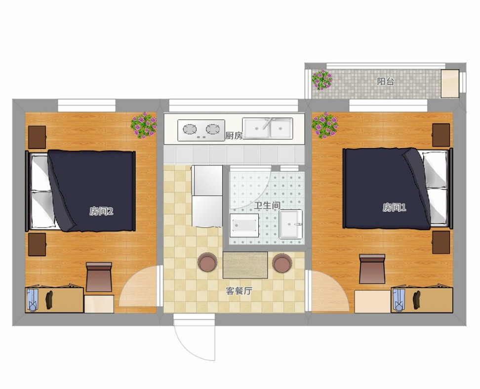 青羊区长顺中街37号3单元4楼11号套二整租